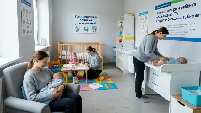 Комната матери и ребенка открылась в НГТУ. Студентки больше не выбирают